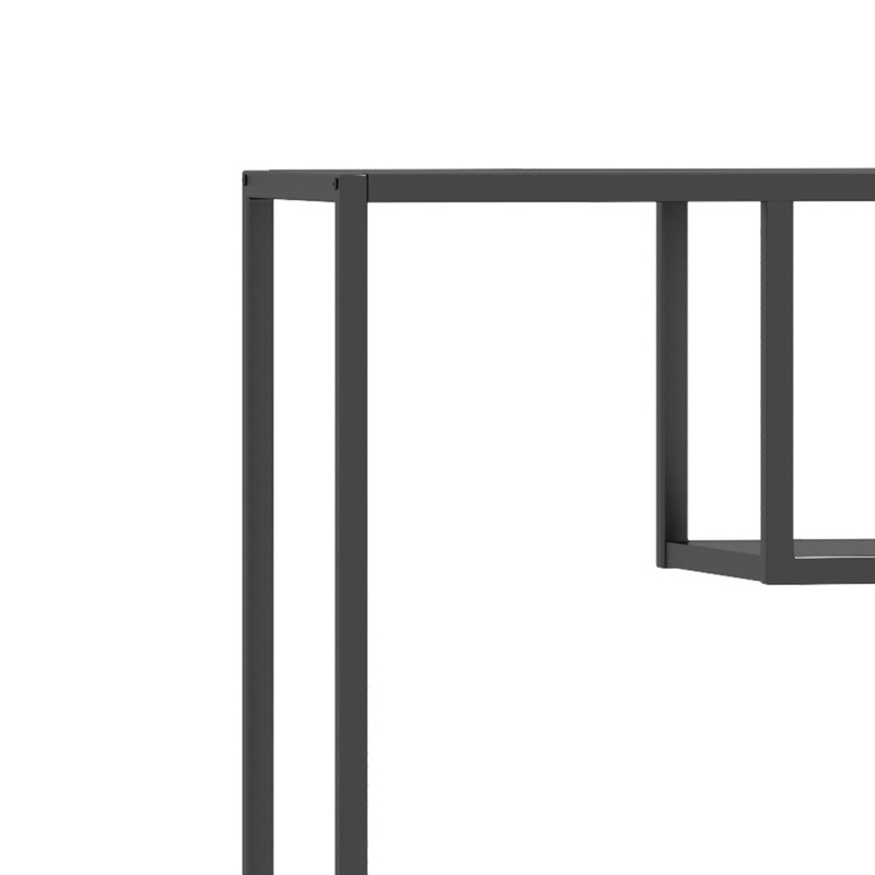 Tablette de rangement moderne avec 4 compartiments et pieds en métal