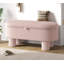 Repose-pieds moderne avec rangement et repose-pieds en velours côtelé pour chambre à coucher, salon et chambre à coucher, rose-129756812-129756813-129756815