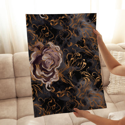 «Floral Luxe Rose Symphony II», reproduction d'art moderne sans cadre