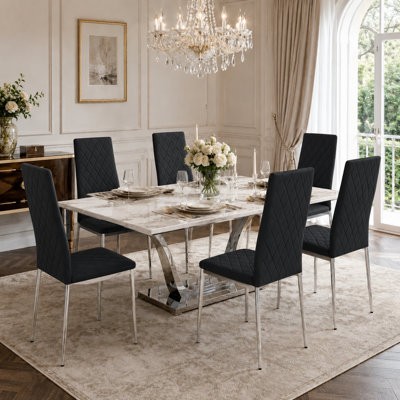 Chaise rembourrée en similicuir Modern