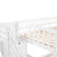 Lit simple au-dessus de lits superposés avec tiroirs et conceptions d'escalade polyvalentes