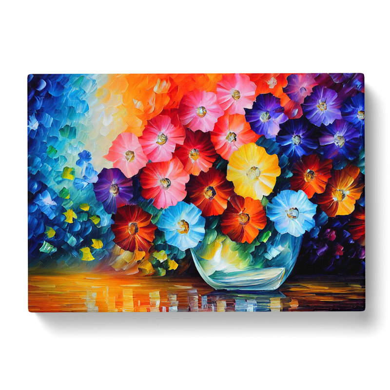 XXX-H1022-WF-917X Assorted Flower Bouquet Vol.4 - Wrapped Canvas Print, 40cm H x 60cm W x 3cm D