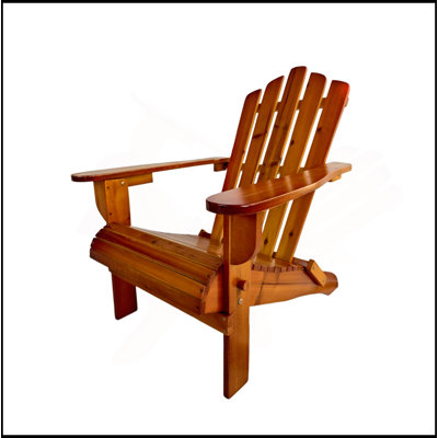 Chaise Adirondack d'extérieur ou d'intérieur en bois, pliable, chêne
