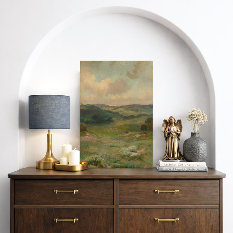«Rolling Hills and Clouds», photos de bureau, impression sur toile encadrée, H 48 po x l 32 po x P 1,5 po, Toile tendue