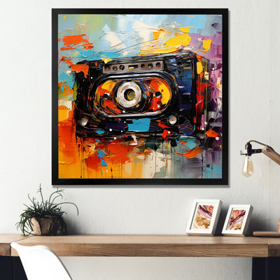 Colorful Insta Gram Photo Camera I - Cassette Tapes Wall Art