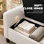 Banc de rangement capitonné avec repose-pieds-952466317