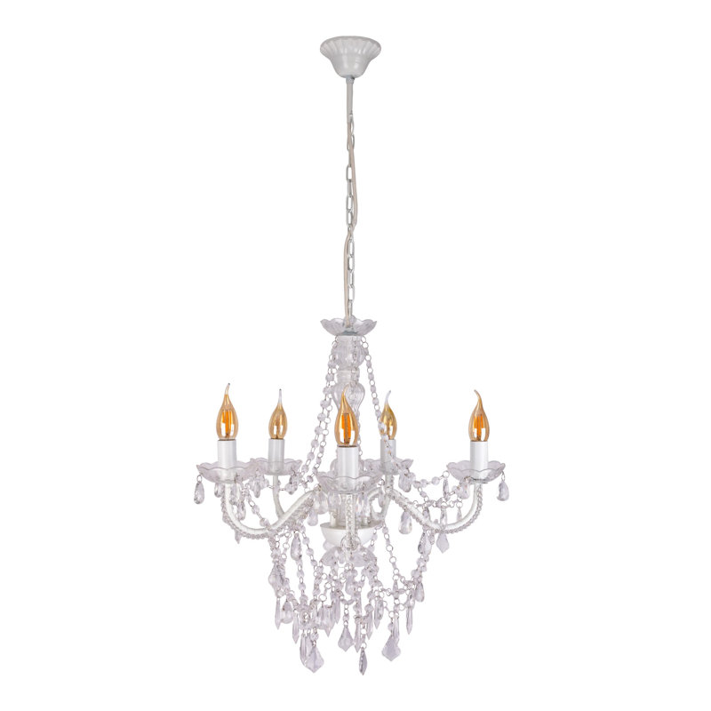 Saltaire 5 - Light Chandelier, White