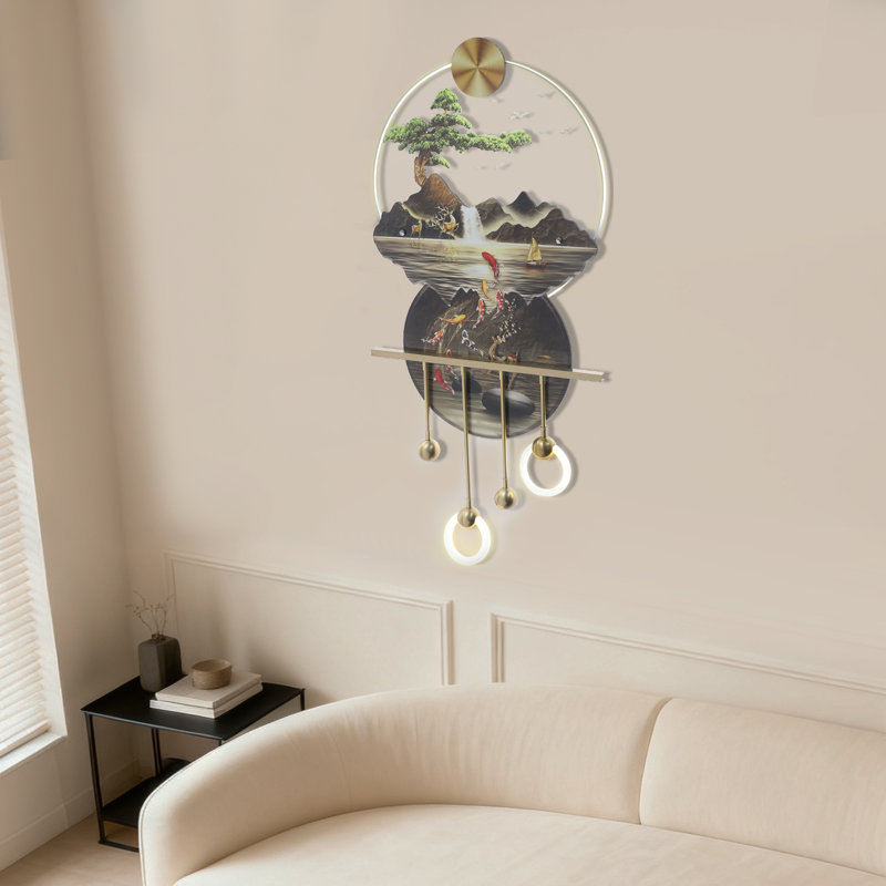 Modern Indoor Wall Hanging Creative Art Decor With Light And Remote Control