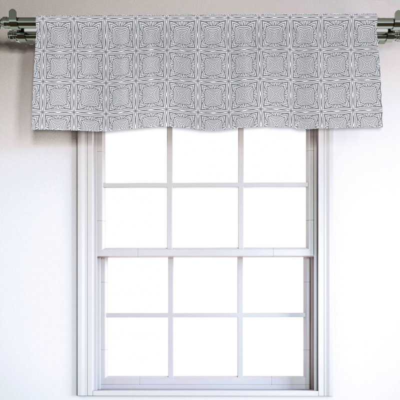 Sateen Plaid Ruffled Window Valance