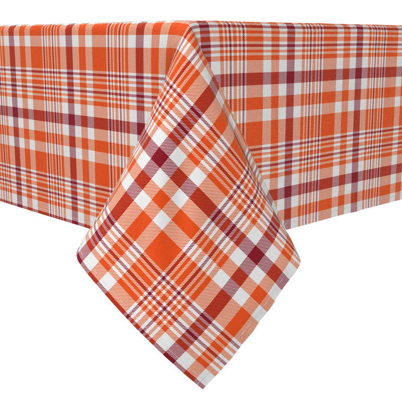 Rectangular Plaid Cotton Twill Table Runner
