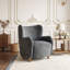 Fauteuil à oreilles avec pieds en bois massif et coussin à ressorts ensachés pour salon ou chambre