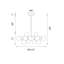 Lustre en or satiné 36 po Bucurel pour îlot de cuisine, table de salle à manger - conception linéaire à 16 lumières avec culot G9 - compatible avec DEL, globes en verre givré - certifié BACL-2136078311