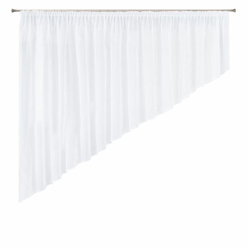 Solid Colour Scalloped Window Pelmet, White