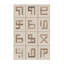 Tapis moelleux moelleux à motif abstrait et géométrique beige-1104669252