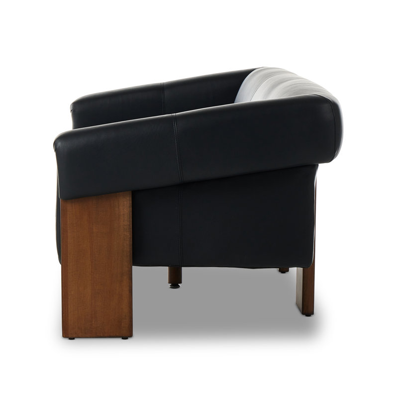 Cairo 90.5" Upholstered Sofa, Palermo Cognac Top Grain Leather