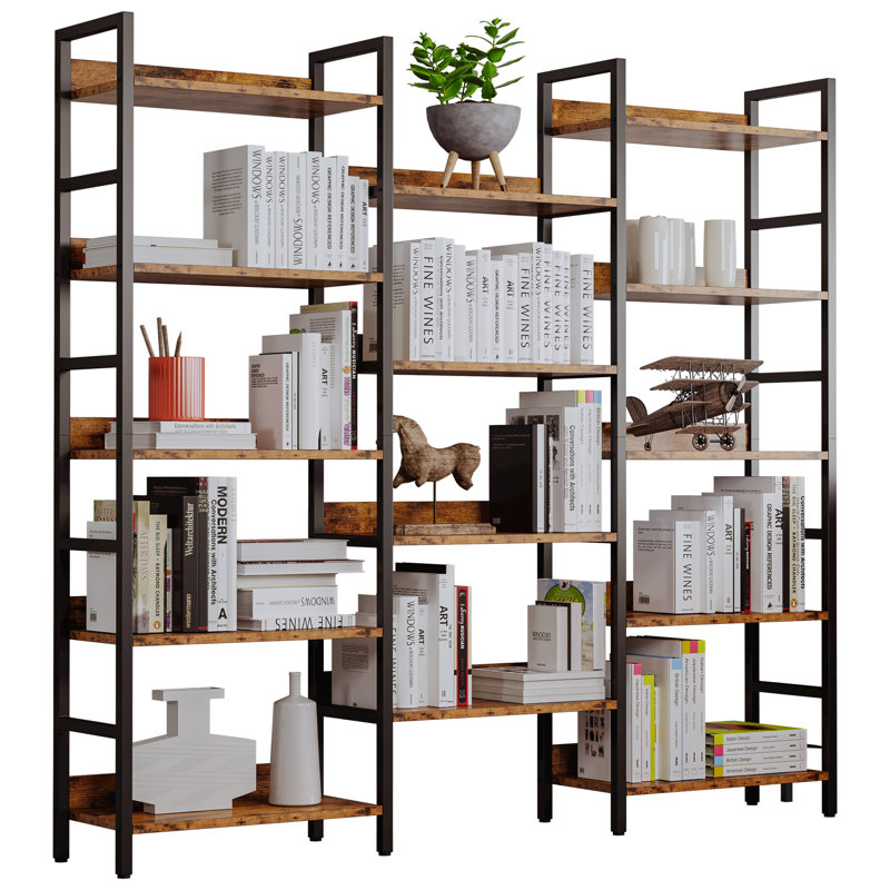 Nadaba Bookcase, Vintage Brown/Black