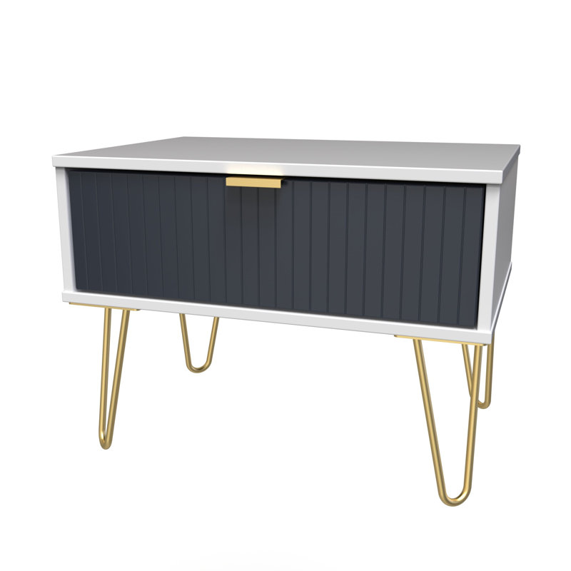 Beranda 1 Drawer Midi Chest (Ready Assembled), Indigo Matt/White