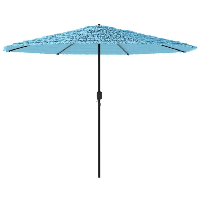 Beach Parasol, 248cm H x 388cm W x 388cm D, Blue / White / Grey