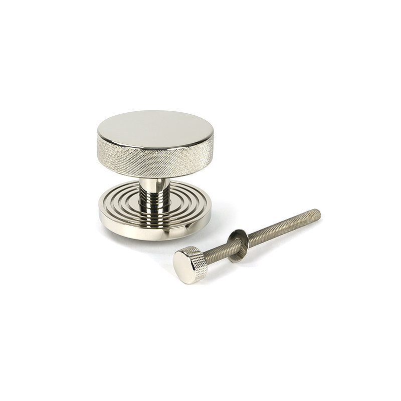 Brompton Single Dummy Door Knob , Polished Nickel