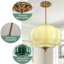 Suspension vintage en verre en forme de citrouille, plafonnier à intensité variable 3 couleurs avec ampoule DEL à culot E26-1690405521-1690405520-1690405524