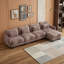 Canapé d'angle modulaire 4 places Cloud avec pouf amovible, quatre coussins lombaires et accoudoirs ergonomiques incurvés-1391051764