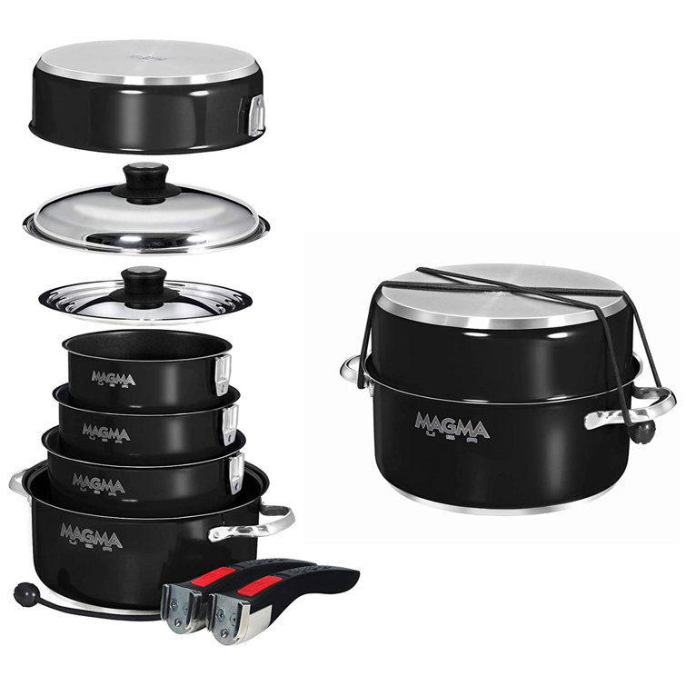 Magma 7 Piece Induction Non-Stick Cookware Set - Stainless Steel