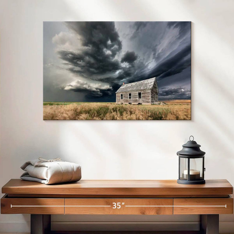 Alvord Supercell Over Schoolhouse, H 16 po x l 24 po