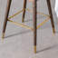 Tabourets de bar rembourrés en tissu Leland, ensemble de 2