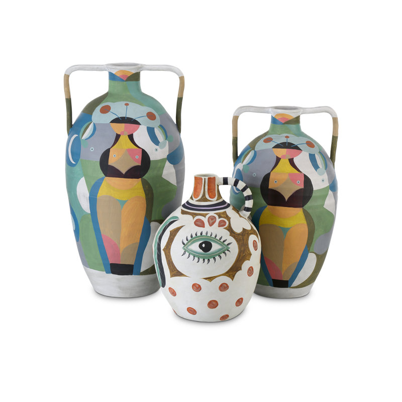 Hamsa Handmade Terracotta Table Vase