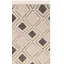 Tapis géométrique ivoire / noir en laine tissé à plat à la main Amarina-1327561161