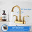 Ensemble de robinets de meuble-lavabo central à grande arche 4 po pour lavabo de salle de bain avec bonde escamotable-88123389