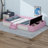 Velvet Daybed With Lift-Up Storage Ottoman And Stairs For Teens Bedroom, Upholstered Platform Bed Frame With Padded Guardrails-1363636250-1363636249