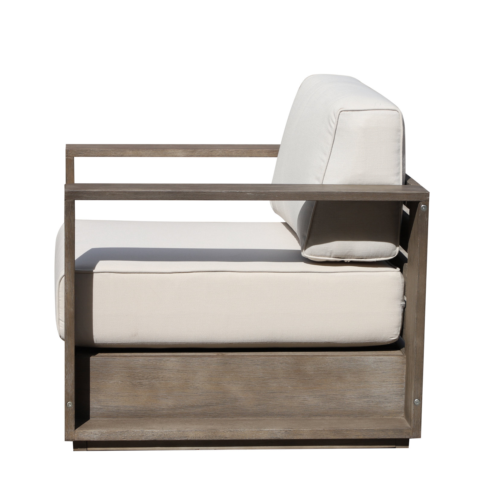 Harbor Acacia Patio Lounge Chair, Brown