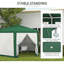 Tente de fête extérieure Outsunny avec parois de protection en filet