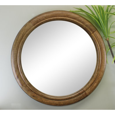 Dallas Wood Flat Wall Mirror