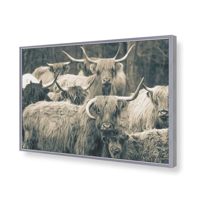 «Family Portrait» par Nathan Larson, reproduction d'art, H 12 po x l 18 po, Argent argent