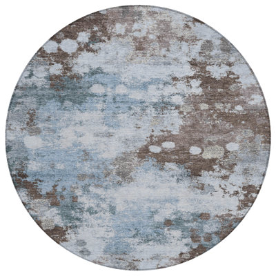Machine Washable Indoor/Outdoor Xhevrie Sky Rug