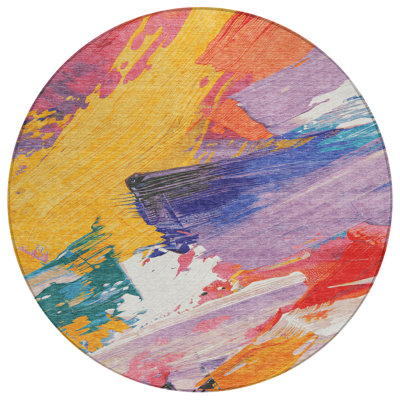 Daryah Gold Washable Indoor-Outdoor Rug - 