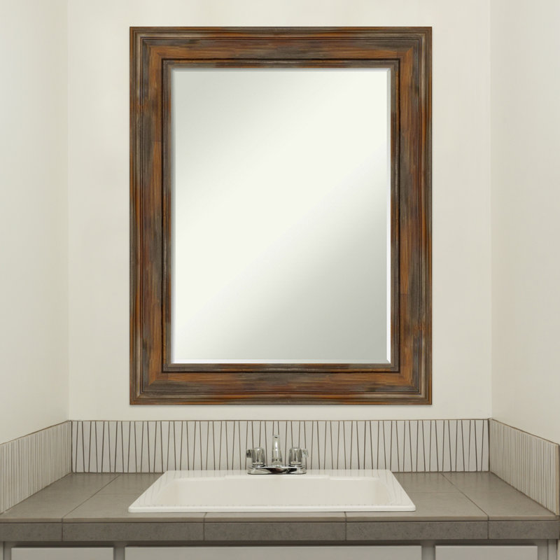 Daleisha Wood Flat Wall Mirror