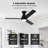 Vaczon 48" Flush Mount Smart Dimmable LED Ceiling Fan, APP and Remote Control, 3 Colors Lights, Double-Sided Wood Baldes, Timer