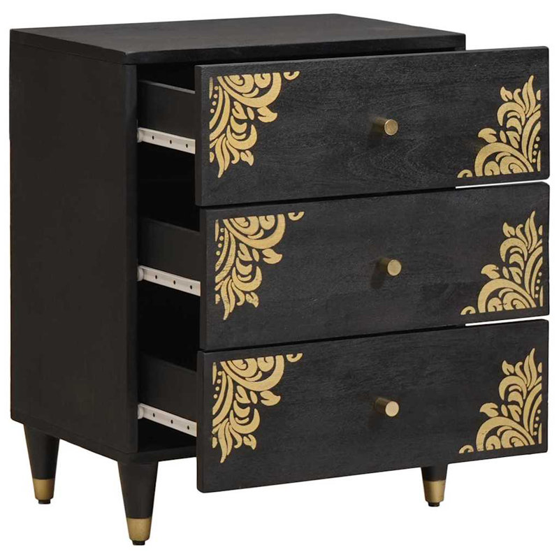 50cm W Solid Wood Bedside Table