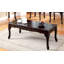 Table basse 3 pièces avec pieds en cabriole de style cerisier foncé de style traditionnel et table basse 1X