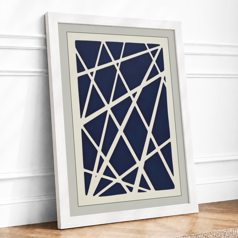 Linear Web Geometric - Print, A3 - 42.0 x 29.7 cm, White