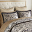 Ensemble de couette de 12 pièces avec draps en coton noir, format complet-136331147