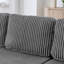 Canapé modulaire en forme de U, canapé modulaire en velours côtelé de style minimaliste moderne-301122788