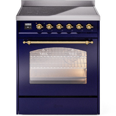 Cuisinière à induction 30 pouces avec 4 plaques à induction ILVE Nostalgie II Series