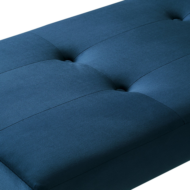 Banc en velours Bissett, Or marine