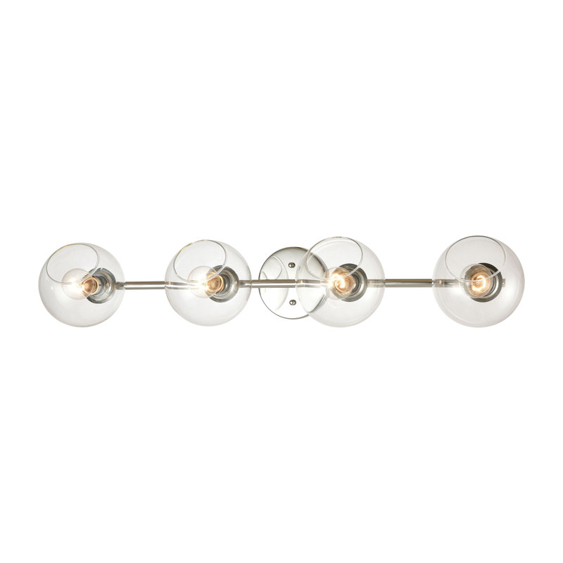 Éclairage pour salle de bain 4 lumières Claro - chrome poli