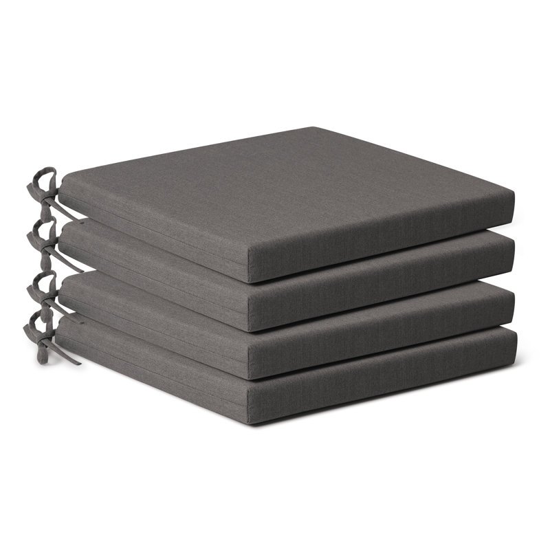 Coussin de chaise de patio , Gris, 18" W x 18" D