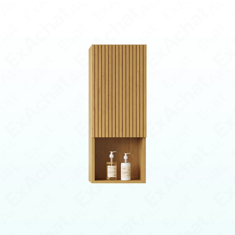 35" Tall Bathroom Wall Mounted Cabinet, Narrow Storage Cabinet With Door And Shelves, Suitable For Small Spaces, Applicable To Bathroom, Living Rooms And Laundry, Corolla Oak Woodgrain Color